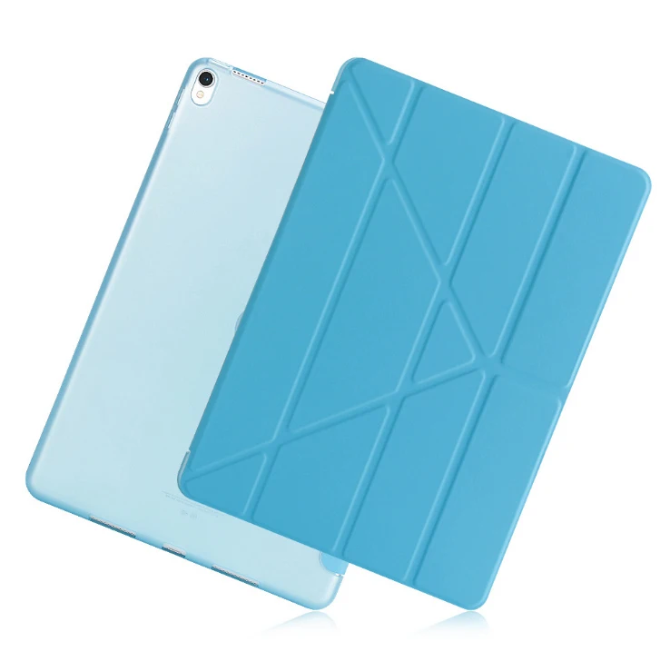 Blue YH P10.5 BX T Официальный чехол для Apple, ipad Air Pro, 10,5 дюймов( ·): A1701'A1709, чехол из искусственной кожи+ мягкий умный чехол из ТПУ с функцией автоматического сна - Цвет: Blue YH P10.5 BX T