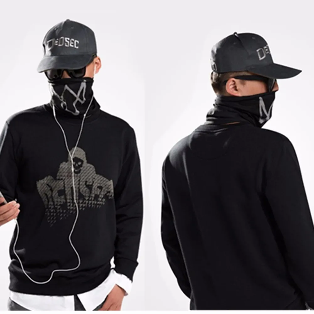 Игра Watch Dogs 2 Маркус Холлоуэй Длинный Рукав Толстовка Косплей Костюм Маркус толстовка рубашка