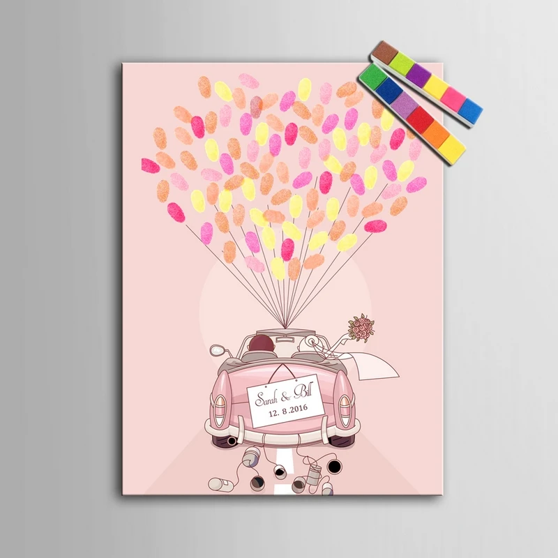 Бесплатная доставка на заказ горячая Распродажа картинка воздушного шарика из отпечатков пальцев Подпись