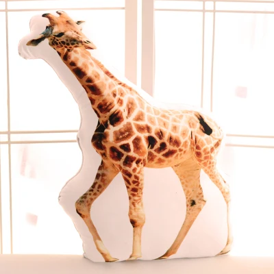 

creative 3D plush giraffe pillow doll stuffed animal cushion gift about 60x40cm