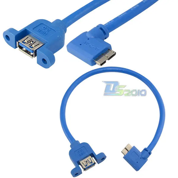 Высокое качество 30 см 11 &quotПанель Крепление Женский USB 3 0 влево угловой микро B