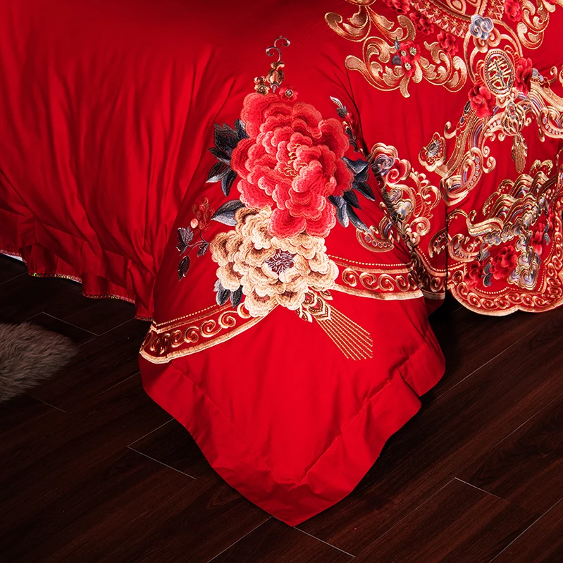 Роскошный классический свадебный комплект постельного белья с цветочной