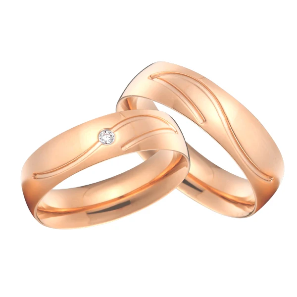 Наборы обручальных колец anel обручальные кольца цвета розового золота из