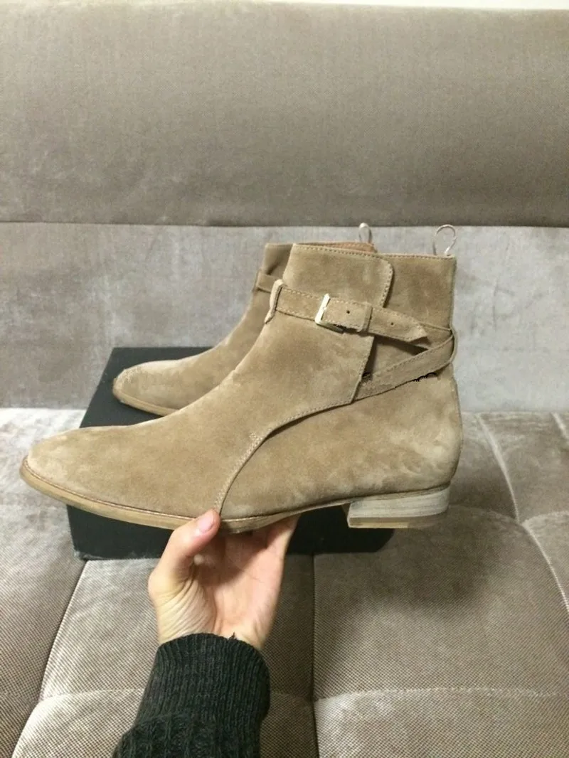 Мужские классические замшевые ботинки SHOOEGLE байкерские в байкерском стиле