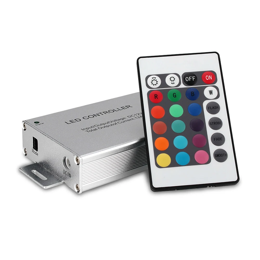 RGB контроллер для светодиодной ленты SMD3528 144/10 м 12 В постоянного тока 24 клавиши 44 ИК