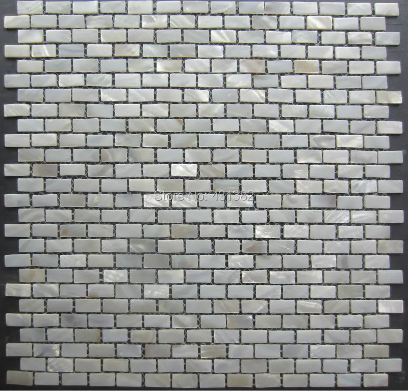 

11pcs Shell Mosaic Tiles, 10*20*2 Natural Mother of Pearl Tiles, kitchen backsplash tiles, bathroom wall flooring tiles