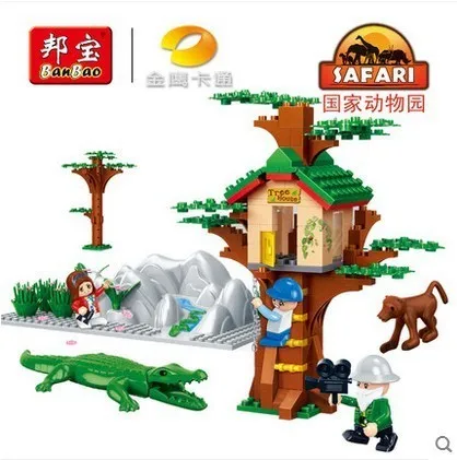 Banbao Модель Строительство комплекты Совместимость с lego city Национальный зоопарк