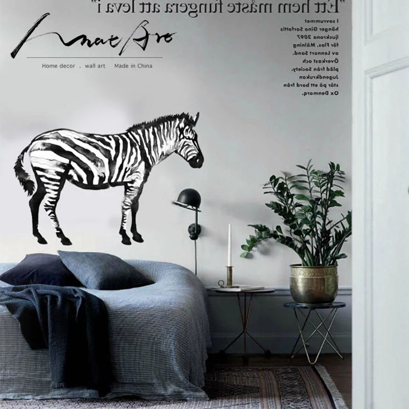 Фотообои для украшения дома в современном скандинавском стиле|stickers modern|zebra wall