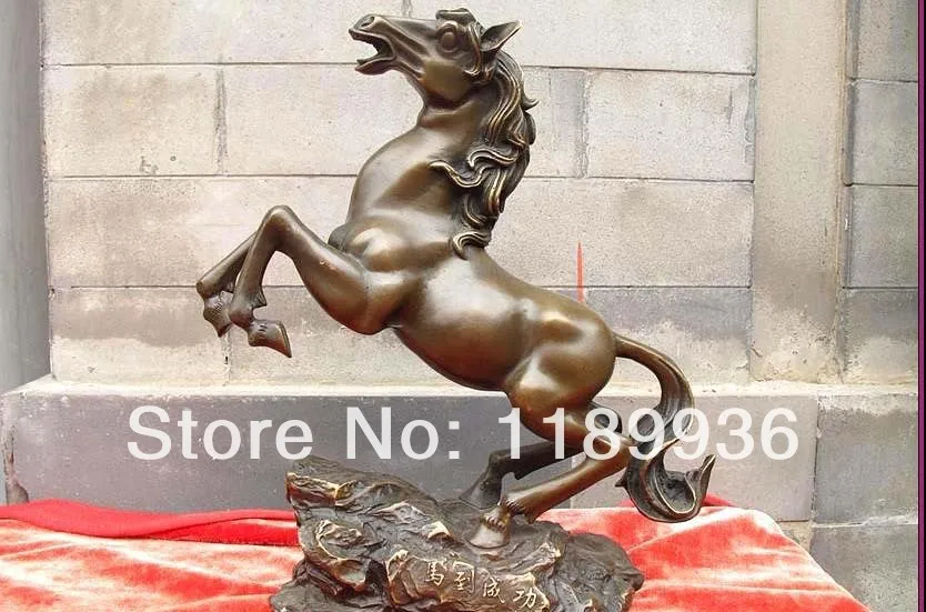Бронзовая статуэтка Fengshui 100% 10 дюймов художественная Декоративная скульптура с