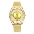 Женские модные повседневные Аналоговые кварцевые наручные часы из нержавеющей стали с кристаллами, женское платье, индивидуальный романтический подарок на день рождения