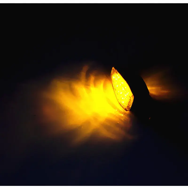 Мотоцикл 8 мм светодиодный указатель поворота светильник Янтарный Блинкер Chopper