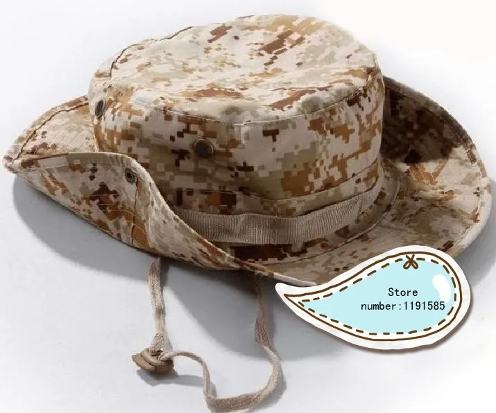 

Military Army Round-brimmed Hat Sun Boonie Hat Cap for Fishing Hiking digital desert camo