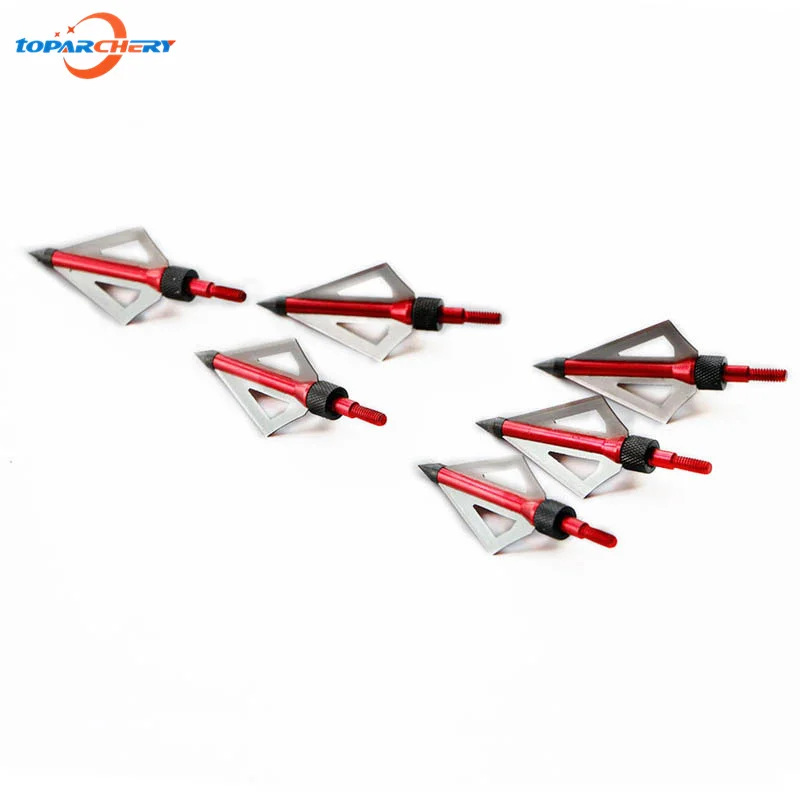 12 шт./лот красный стрельба из лука наконечник для стрелы 100GR 3 Лопасти складной лук