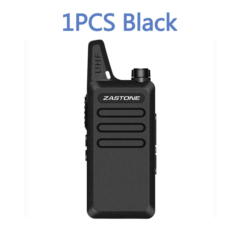 1PCS Black Radio 2 шт./лот Zastone ZT-X6 UHF 400-470 МГц черное портативное оборудование для связи мини-радио набор портативная маленькая рация X6 - Цвет: 1PCS Black Radio