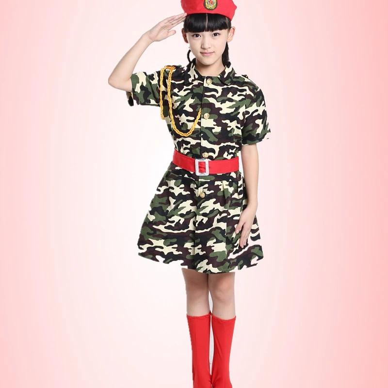 Детская Одежда для танцев Мужская камуфляжная Современная Танцевальная юбка в