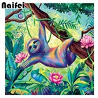 Алмазная 5D живопись сделай сам Folivora,sloth,Full SquareRound вышивка, распродажа картин стразы, Алмазная мозаика, домашний декор, подарок