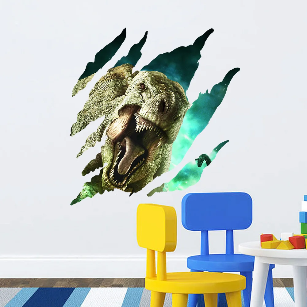Новинка футболка с принтом Jurassic стены Стикеры парк динозавров Детская спальня