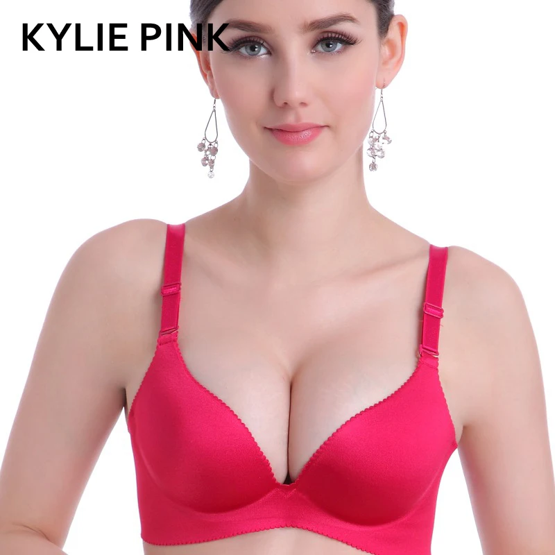 Женский бюстгальтер пуш ап KYLIE розовый бесшовный без косточек регулируемый с