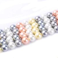 1packlot 18mm fashion round ball natural shell pearl loose spacer beads mixed multi colours diy for jewelry craft necklace