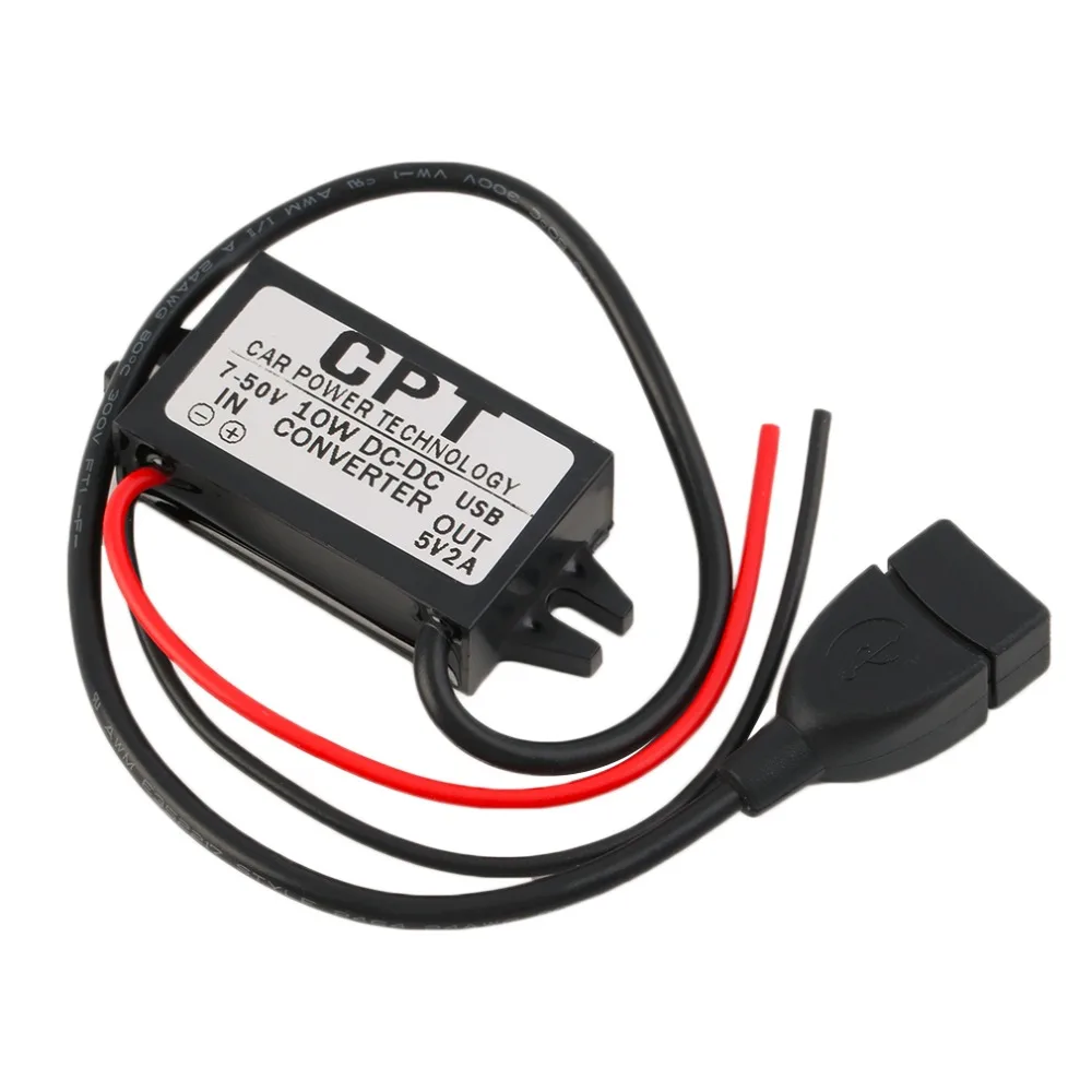 Новое поступление водонепроницаемый DC 7 50V до 5V 2A USB Женский понижающий