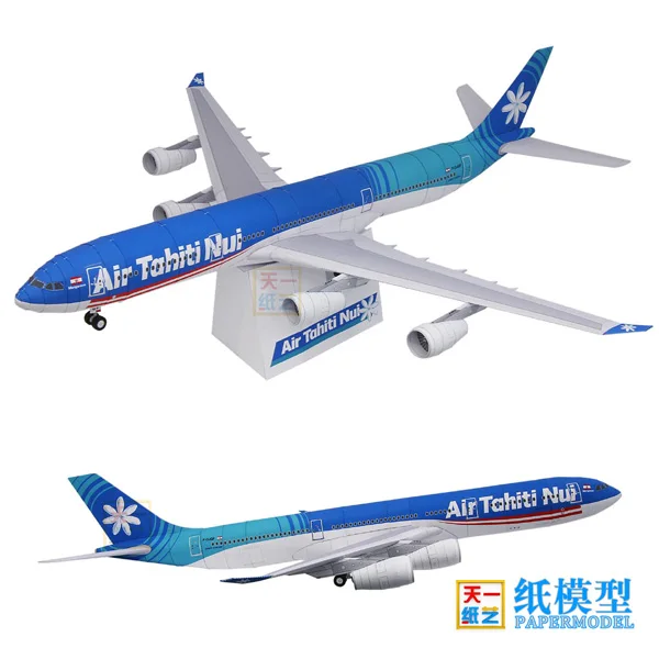 3-D бумажная модель самолета Airbus A340 DIY обучающая игрушка оригами ручной работы для родителей и детей