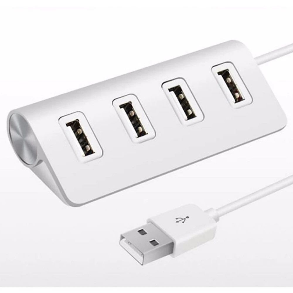 USB разветвитель с 4 портами 2 0 алюминиевый адаптер высокая скорость|Кабели USB| |