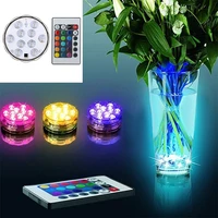 led dive light pool waterproof led flower diver light 5050 rgb multicolor tank electronic candle lamp battery remote control