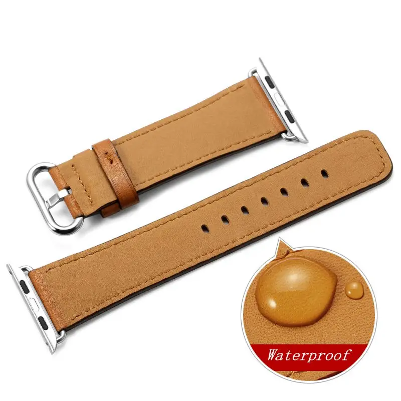 CHIMAERA для Apple ремешок часов кожаный черный/оранжевый/красный наручных iWatch Watch 38