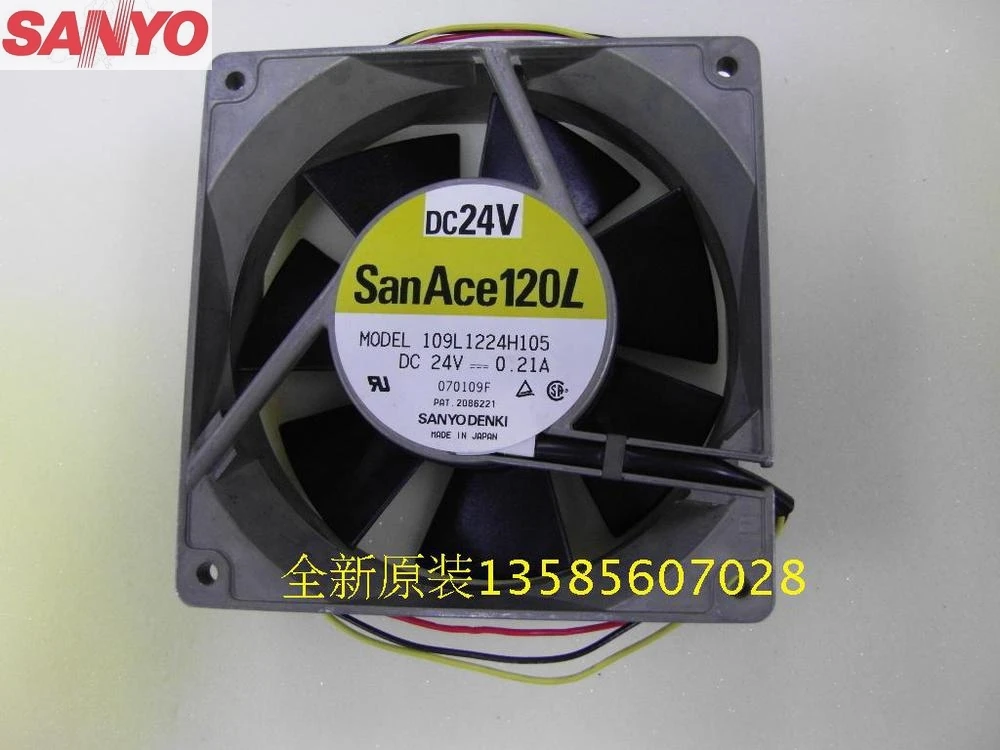 

Вентилятор Sanyo 109L1224H105, 1238, 12038, 24 В, 0,21 А постоянного тока, осевой