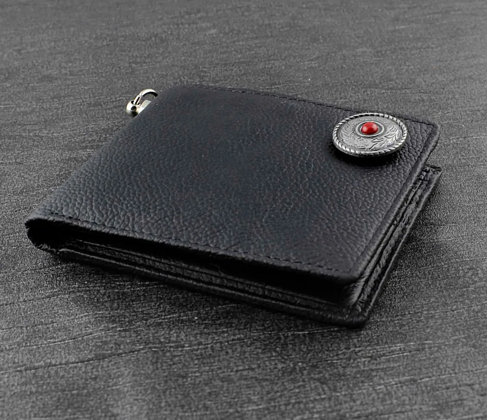 Уникальный Винтажный Мужской Байкерский кожаный кошелек с цепочкой новый стиль