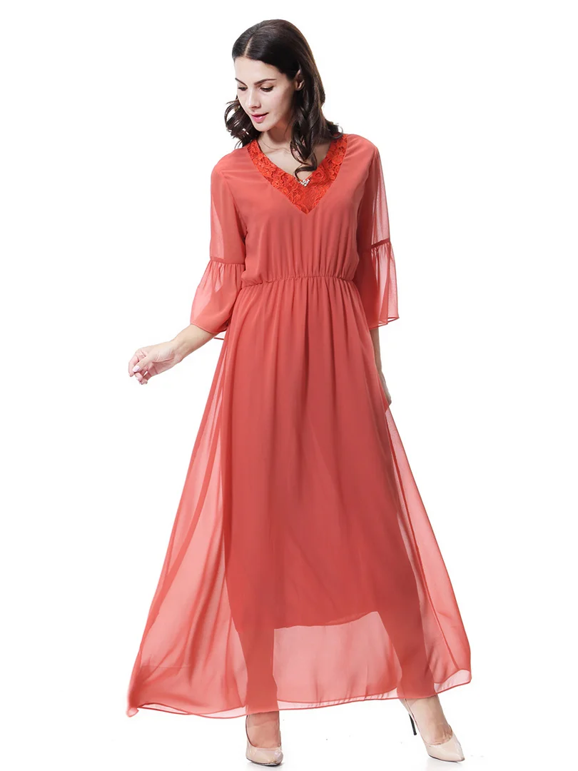Caftan Продвижение взрослых полиэстер шифон Формальные нет 2018 мусульманская