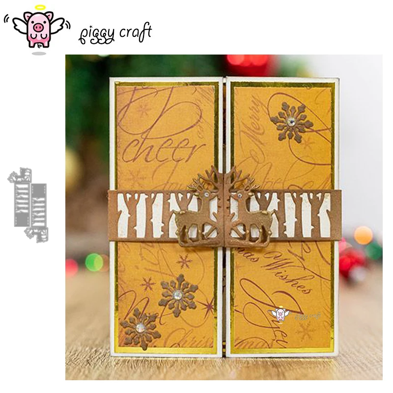 Поросенок ремесленный Металл резки штампы высечки формы Рождество Олень Дерево