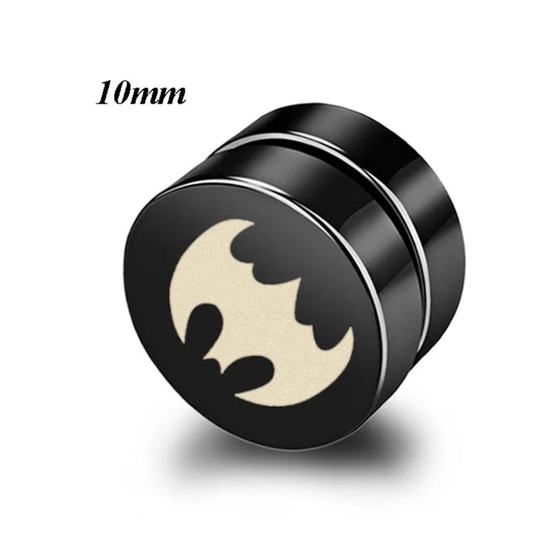 2 шт./лот черный Нержавеющая сталь рок не проколотых магнитные серьги сережки