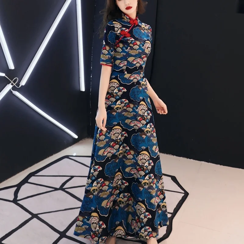 Китайское традиционное платье Cheongsam Qipao женское японское кимоно Макси Ao Dai