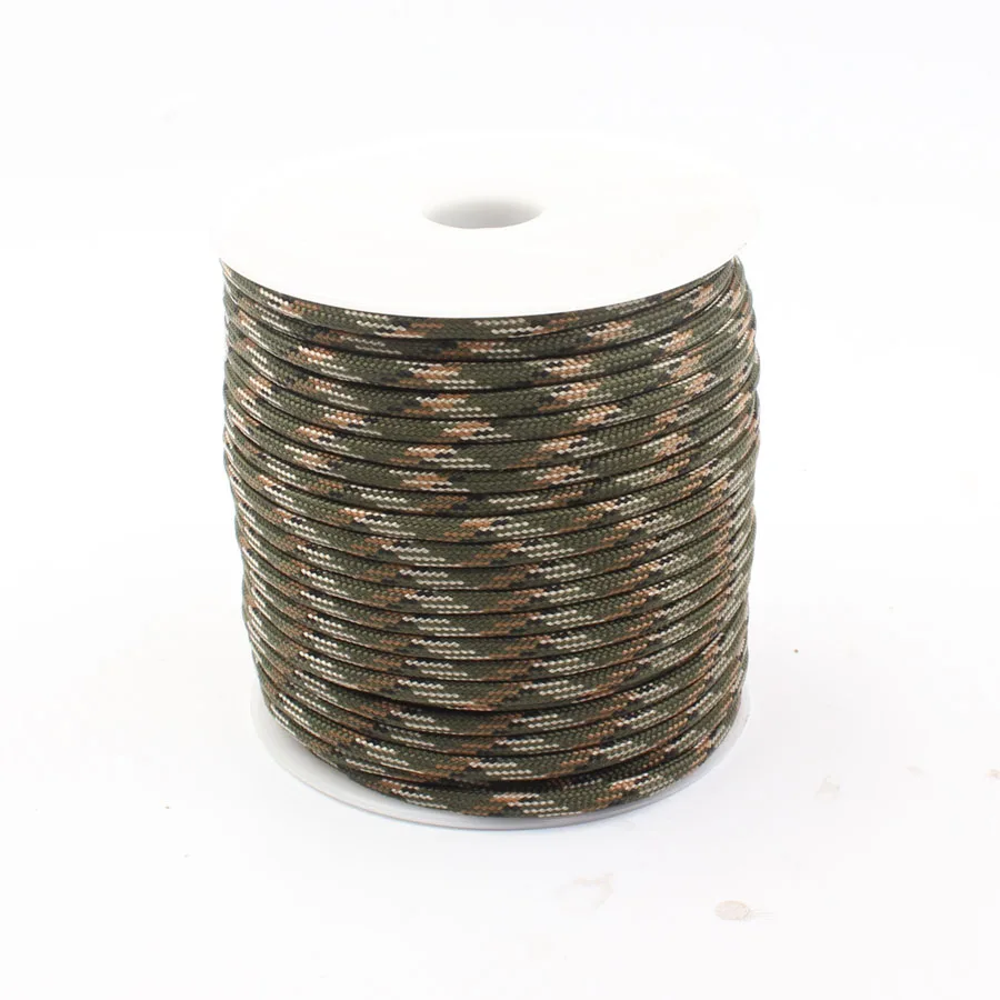 army green camo CAMPINGSKY 550 Паракорд парашютный шнур для палатки 9 нитей 100 футов рулонный Паракорд для пеших прогулок кемпинга - Цвет: army green camo