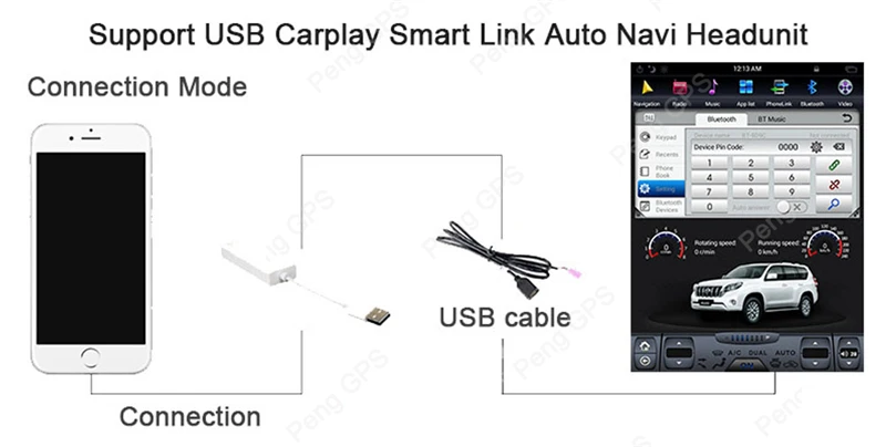 2G+ 64G Автомобильный gps-навигация, dvd-плеер для Lexus GX470 для Toyota Land Cruiser Prado 120 2002-2009 Android 7,1 10,4 дюймов ips блок