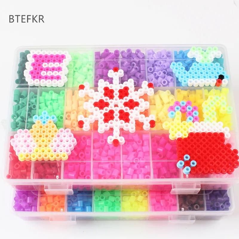 4600 шт./компл. Hama бусины Обучающие головоломки игрушки 48 цветов 5 мм Perler для детей 3D
