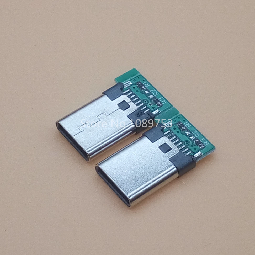 5 шт. 4 контактный разъем USB 3 1 Тип C/ Type C штекер с платой ПК|Соединители| |