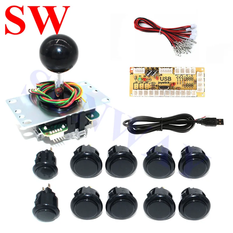 Бесплатная доставка оригинальный джойстик SANWA набор сделай сам с нулевой