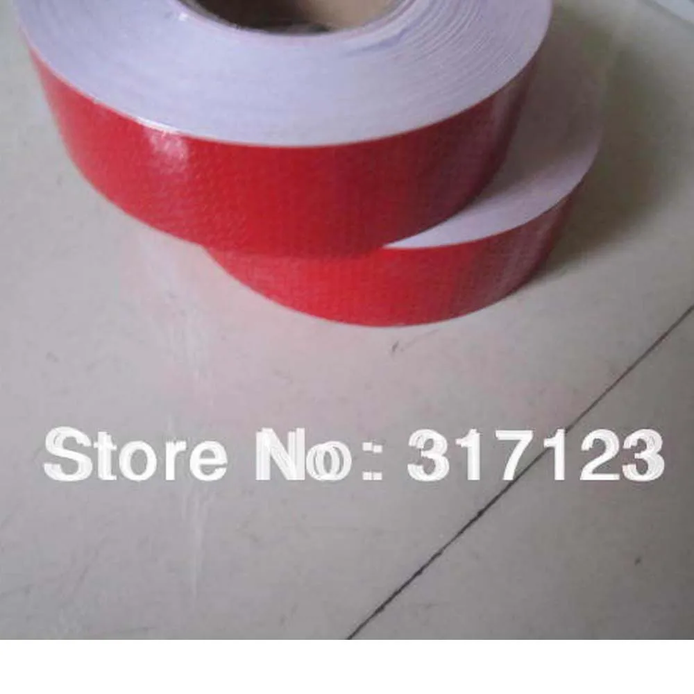 Светоотражающая лента красная с предупреждением об опасности 100 м|tape bicycle|tape