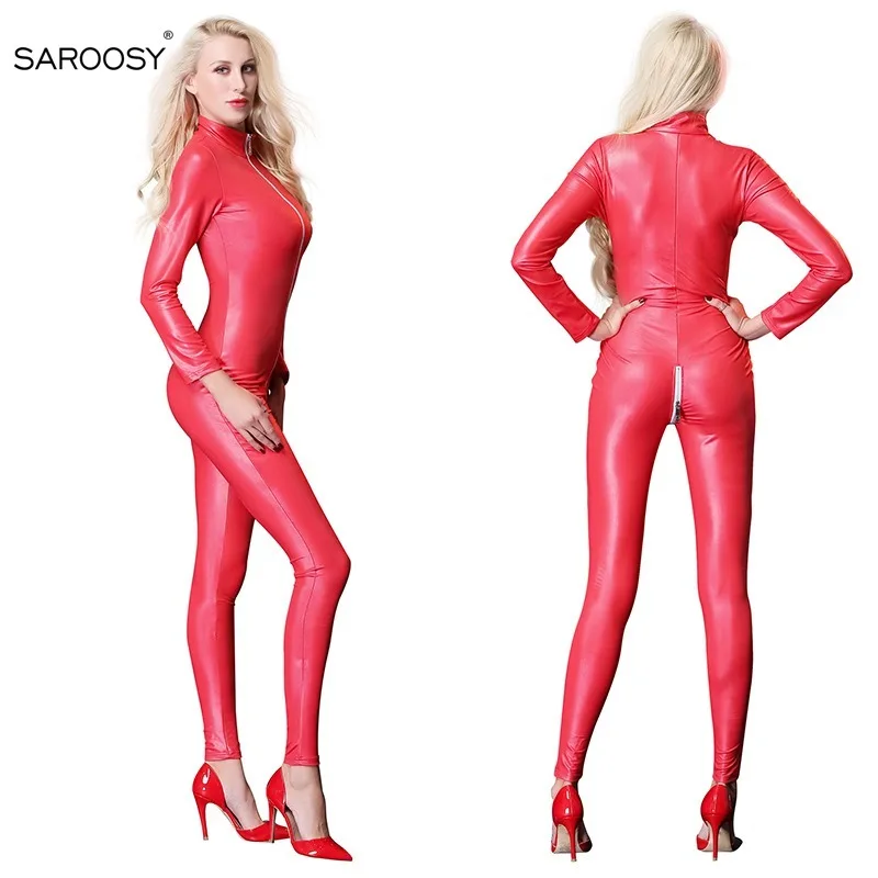 SAROOSY новинка из искусственной кожи боди с открытой промежностью для женщин