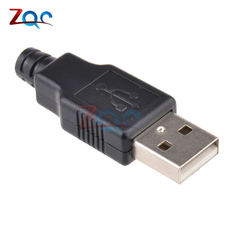 5 шт. USB2.0 Тип-вилка стандарта США 4-pin типа «папа» в комплект поставки входит адаптер jack с черным Пластик крышка