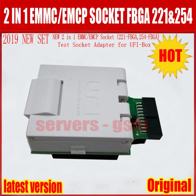 Новый оригинальный тестовый переходник 2 в 1 EMMC/EMCP (221 FBGA 254 FBGA) для UFI Box|Детали