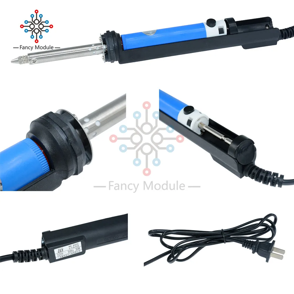 

220V 30W Soldering Iron Strong Suction Capabilities Stylish Soldering Tools Tin Pump Electric Vacuum Tin Sucker Iron