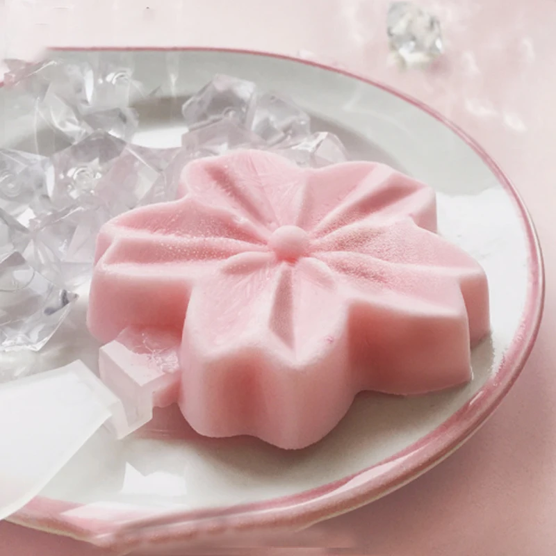 2 слота набор Сакура вишня цветок форма мороженое эскимо чайник формы лоток