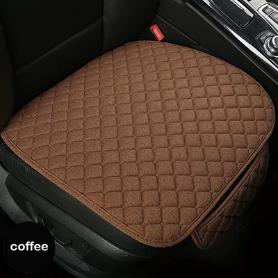 coffee 1 piece XWSN Linen car seat cover cushion suitable for 99% of the auto four seasons universal comfortable and breathable Car accessories - Название цвета: coffee 1 piece