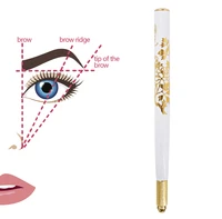 microblading pen tattoo manual kit with 10pcs round needles permanent makeup eyebrow lip eyeliner embroidery cross head machine