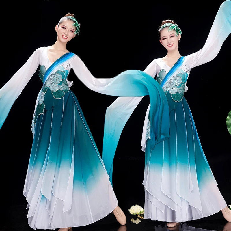 Женский Классический танцевальный костюм Yangko элегантный в китайском стиле с