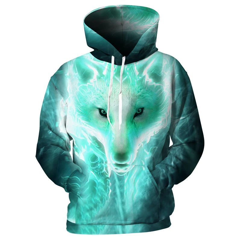 Cloudstyle, черные, белые повседневные толстовки, мужские, женские, 3D Толстовка, животное, собака, Хаски, волк, с принтом, толстовка, Забавный пуловер, зимняя куртка