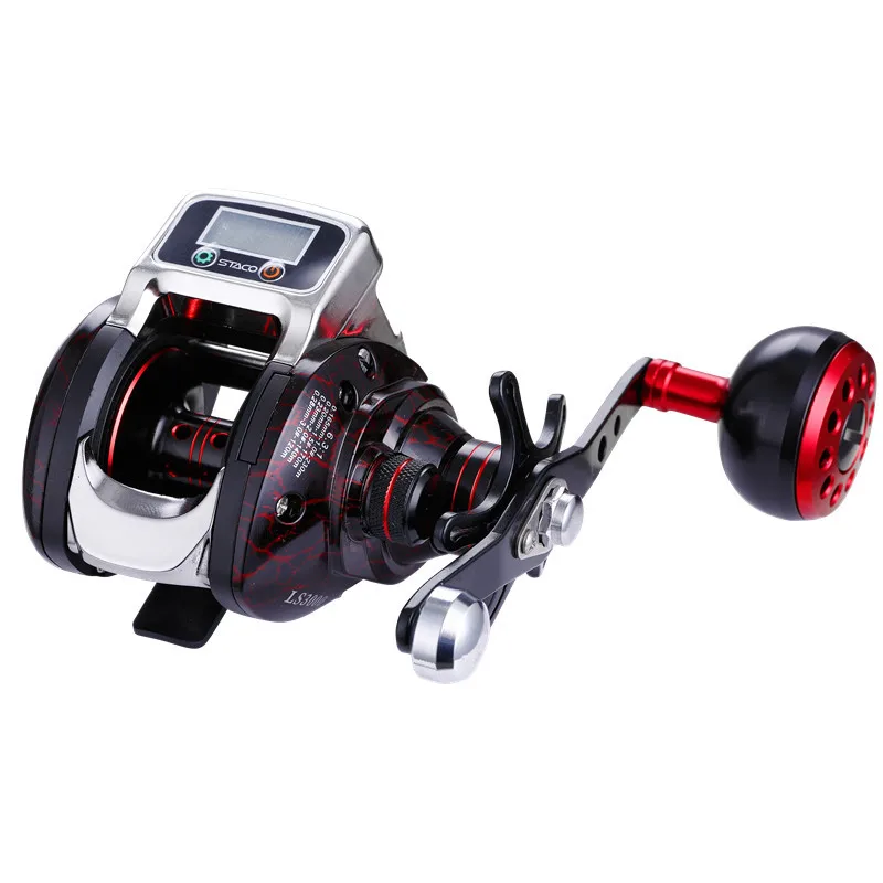 Digital LED Display lure Bait casting Fishing Reel 14BB 6.3:1 Ratio Knob Metal Handle Baitcasting 999m Line Control | Спорт и
